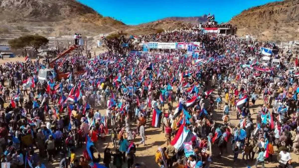 تظاهرة حاشدة لأنصار الانتقالي في الضالع