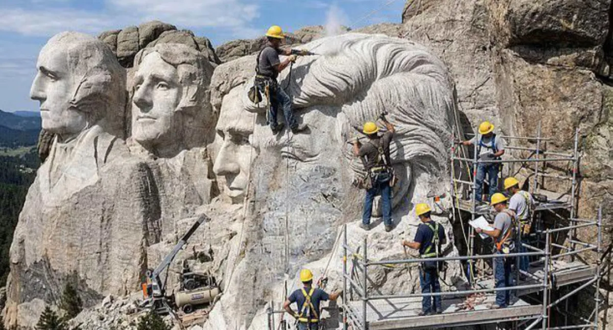 نحت وجه ترامب على جبل راشمور في خطوة هي الأولى منذ أكثر من 85 عاماً