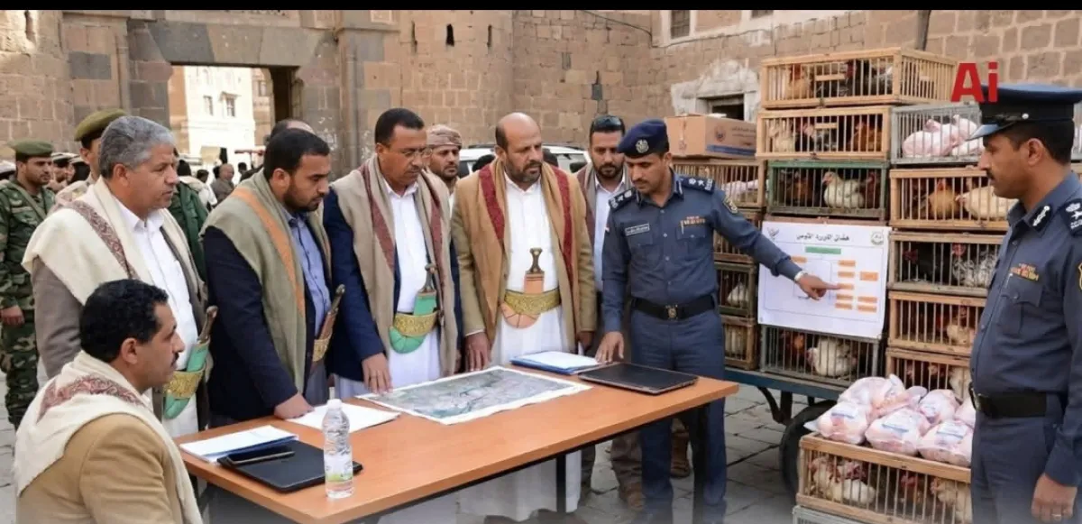 البروي يكشف حقيقة بيع الدواجن بالوزن في صنعاء ويصفه بالاستعراض الإعلامي